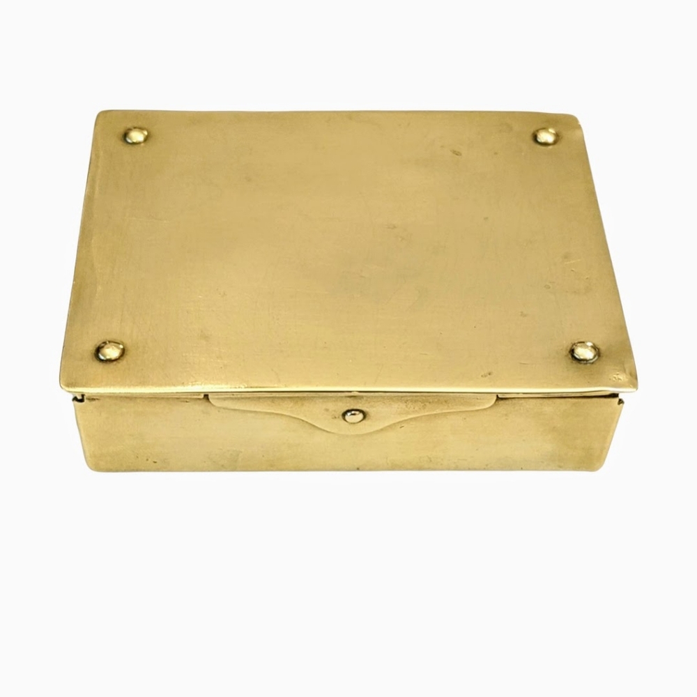 Ges.Gesh Antique Brass Stamp Trinket Box